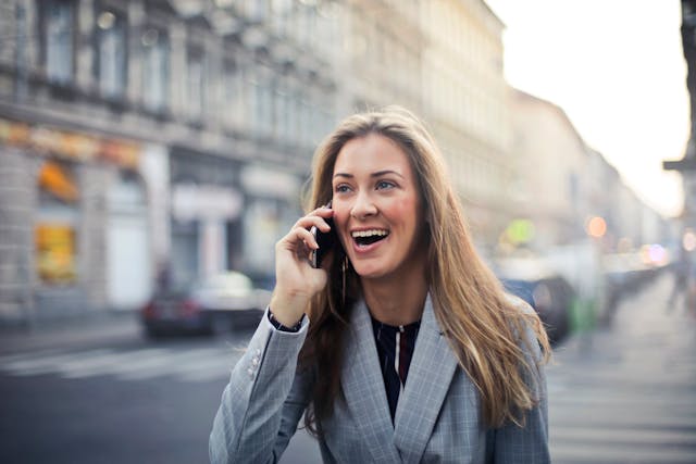 a person talking on a phone
