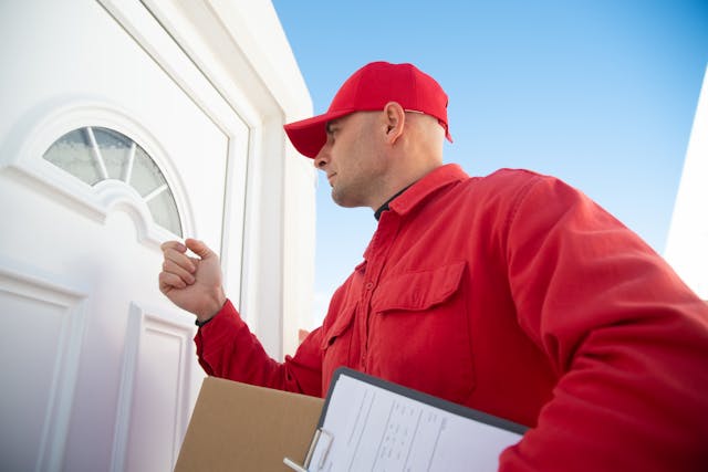 person knocking on a door